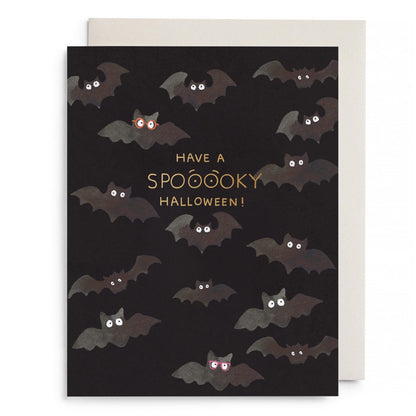 Spooky Bats Halloween Greeting Card