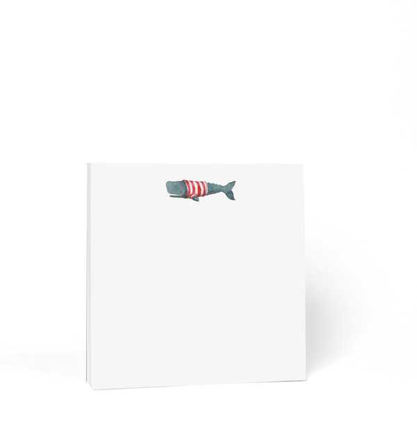 Stripey Whale Notepad