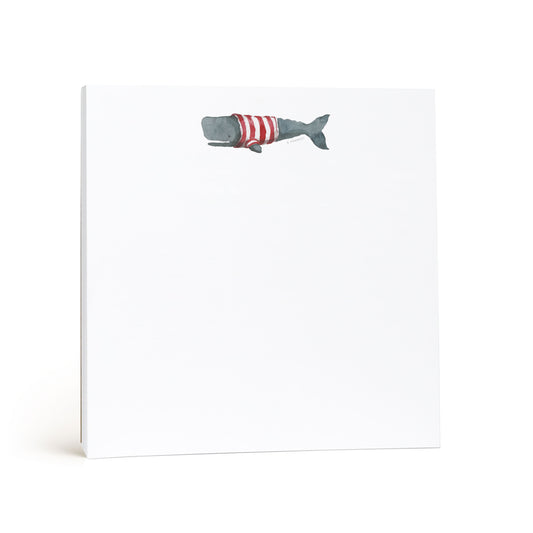 Stripey Frankie the Whale Chunky Notepad