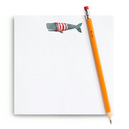 Stripey Frankie the Whale Chunky Notepad