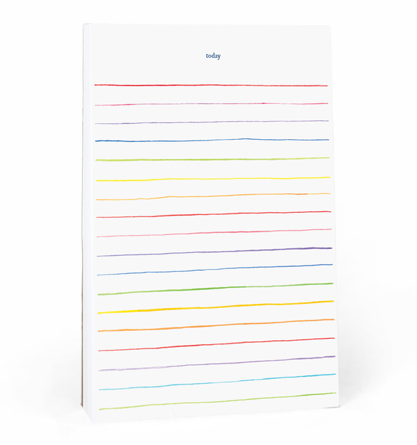 today notepad task pad lined rainbow colors