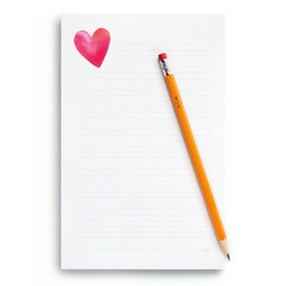 Heart Lined Notepad