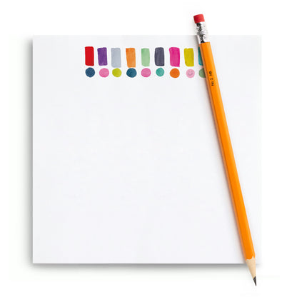Happy Dots Exclamation Chunky Notepad