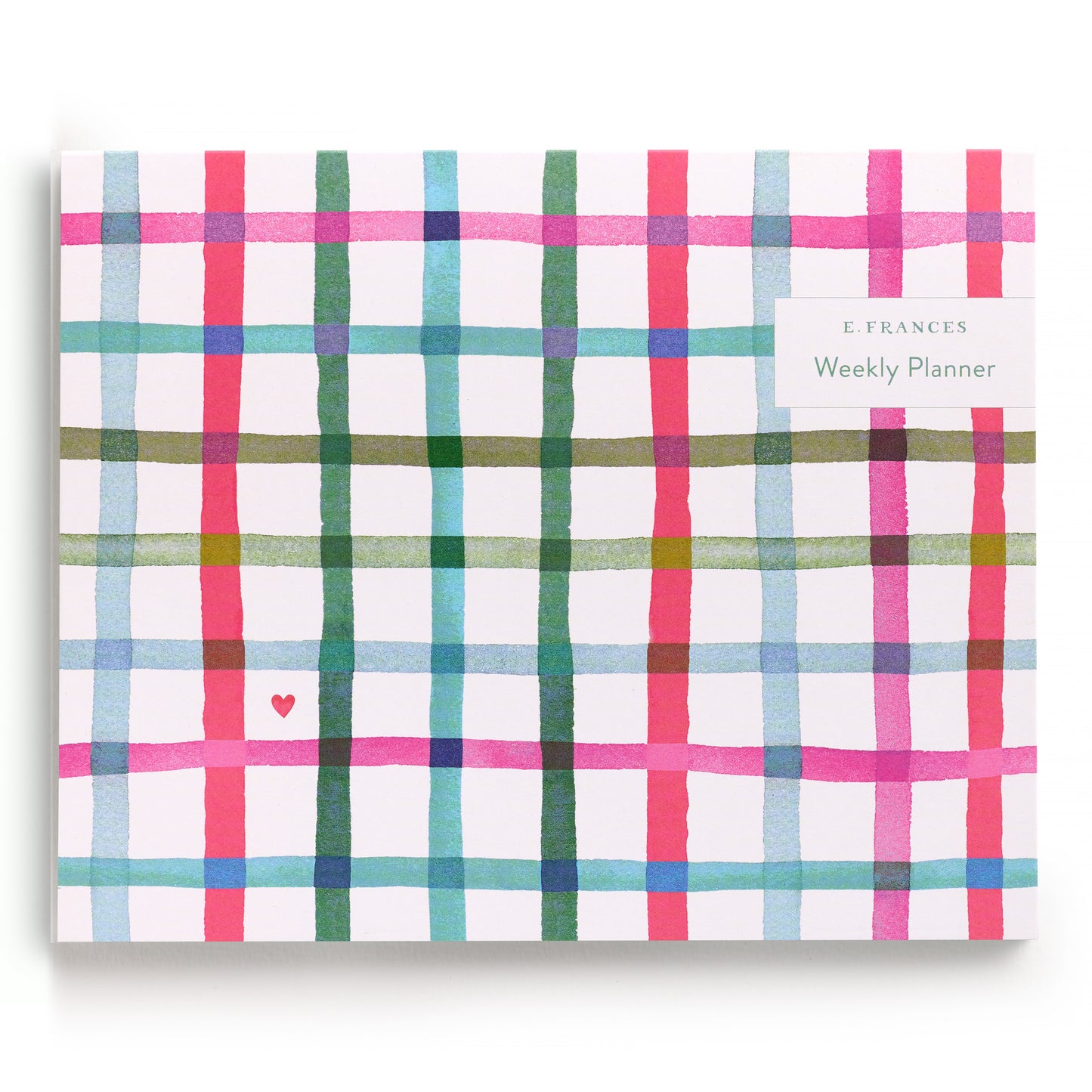 Happy Plaid Covered Weekly Planner