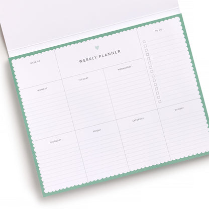 Happy Plaid Covered Weekly Planner