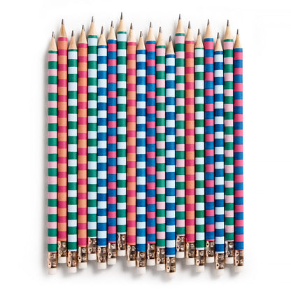 Varsity Stripes Set of 10 Pencils
