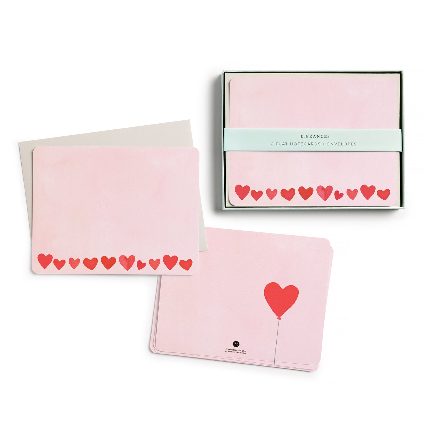 Mini Hearts Blush Flat Note Set