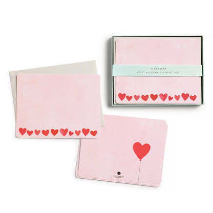 Mini Hearts Blush Flat Note Set