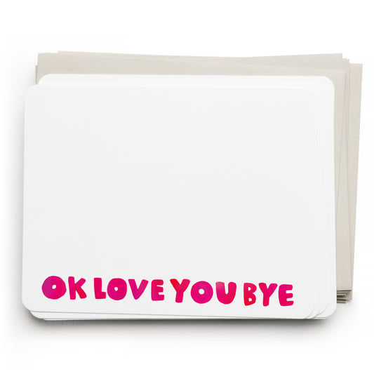 Okloveyoubye Flat Note Set