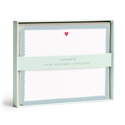 Scalloped Heart Flat Note Set
