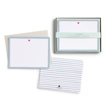Scalloped Heart Flat Note Set