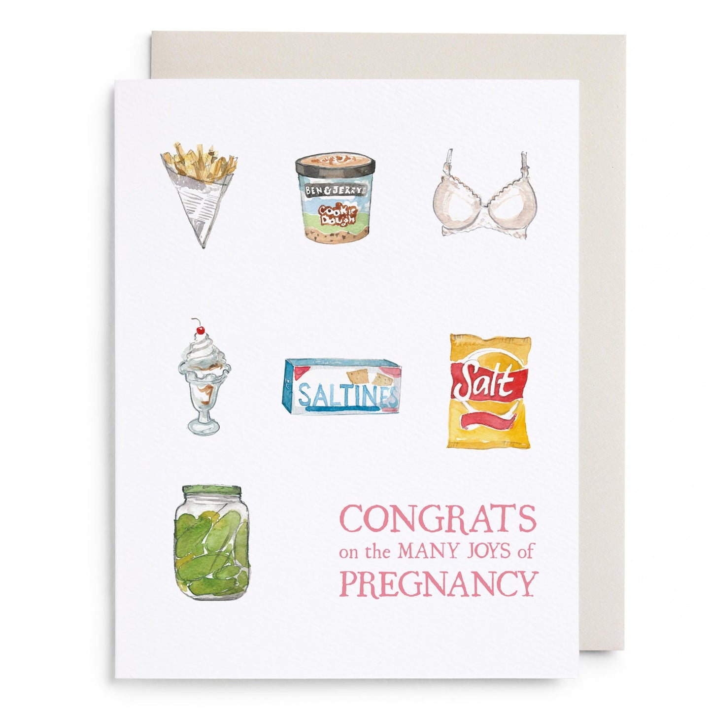 Preggie Snacks Greeting Card