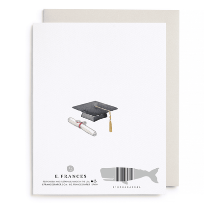 grads reference card Grad Book Stack Greeting Card
