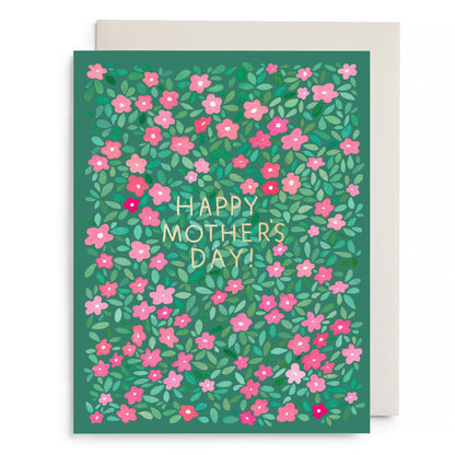 Green Petals Mother's Day Greeting Card