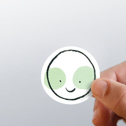 Green Cheeks Sticker