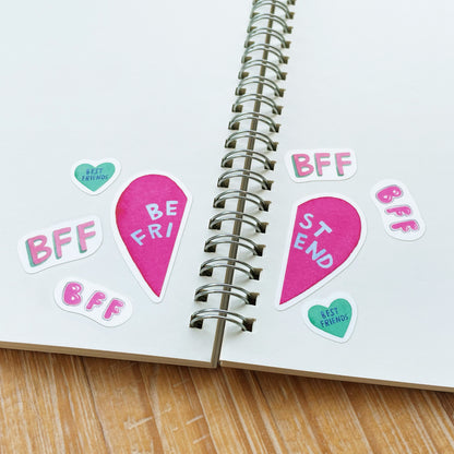 BFF Heart Sticker