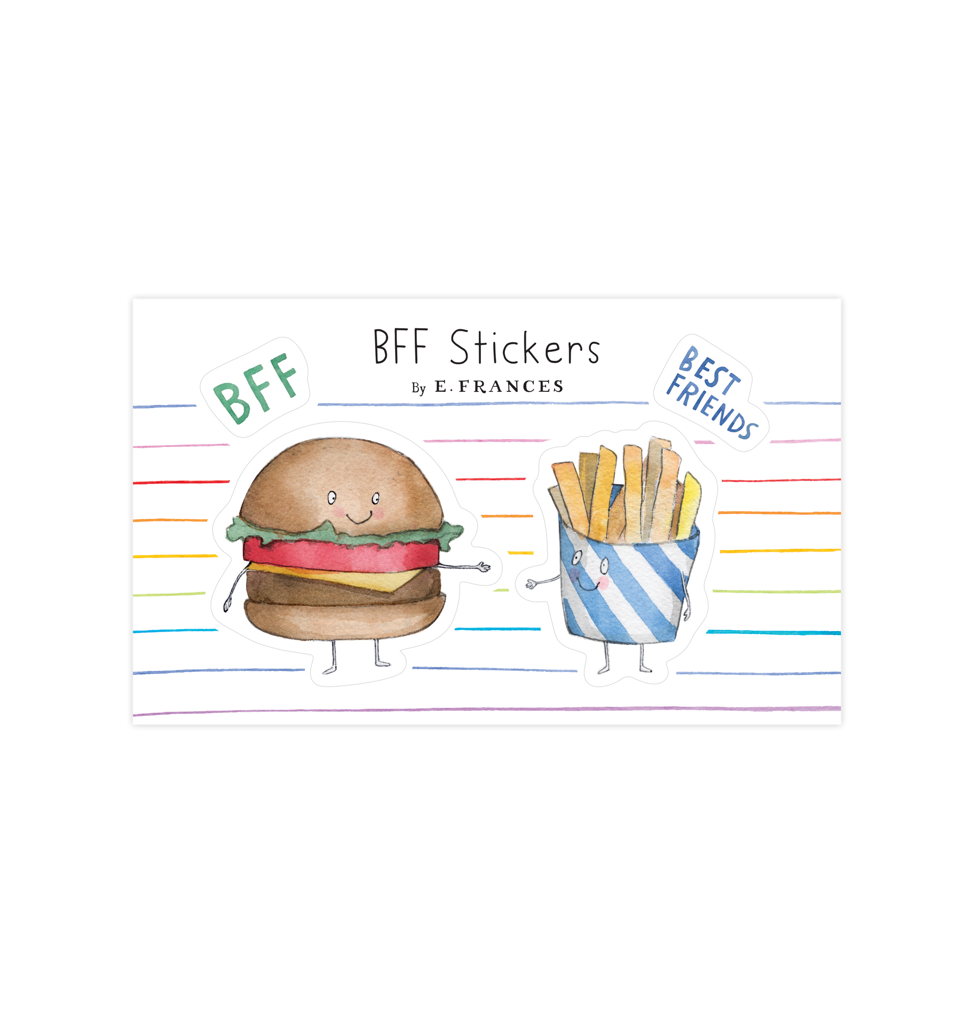 BFF Burger and Fries Sticker – E. Frances Paper