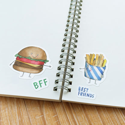 BFF Burger and Fries Sticker