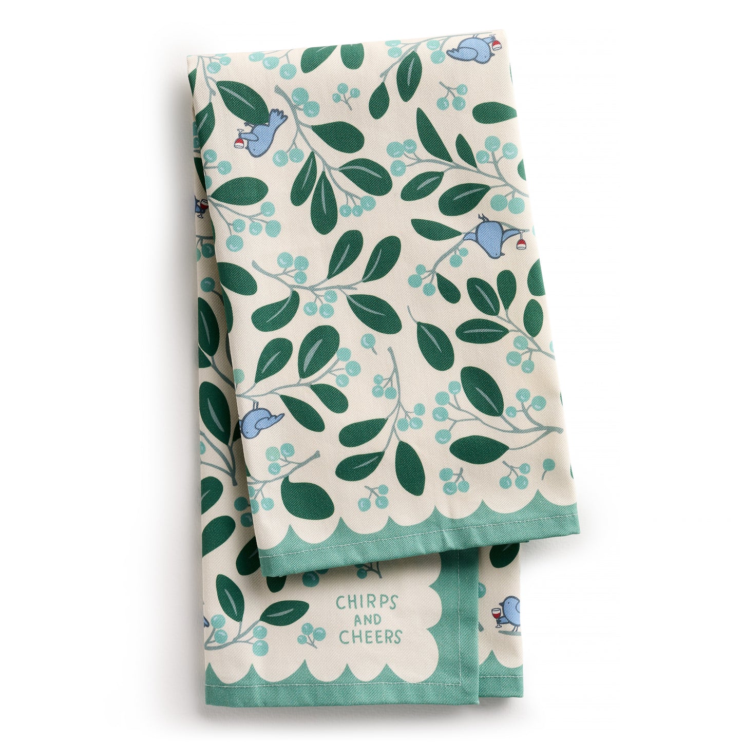 Chips and Cheers Tea Towel