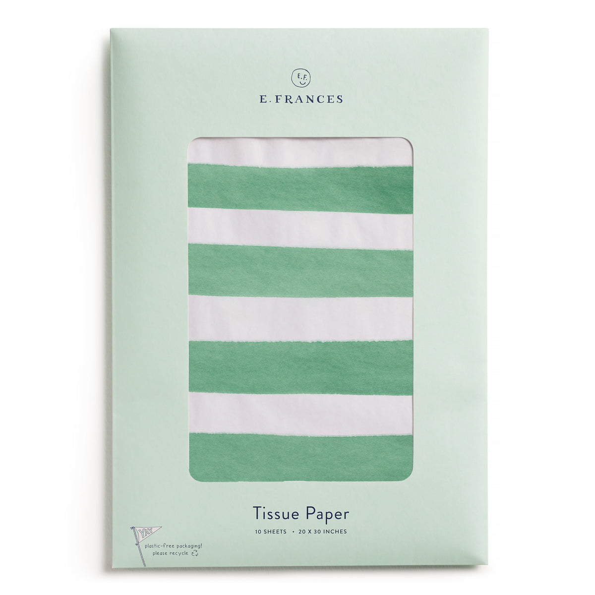 Green Stripe Tissue Paper