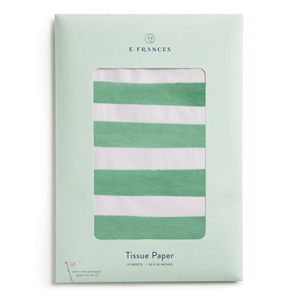 Green Stripe Tissue Paper