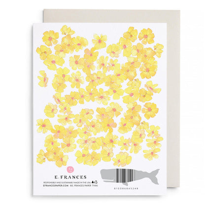 Yellow Flowers Thank You Greeting Card