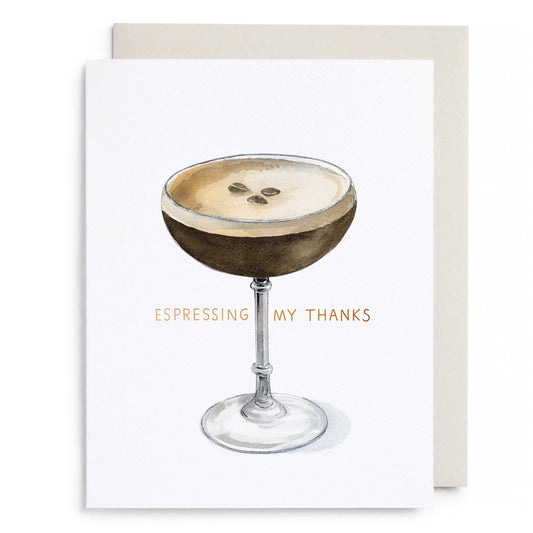 Espresso Thanks Greeting Card