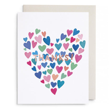 Many Hearts Thanks Greeting Card
