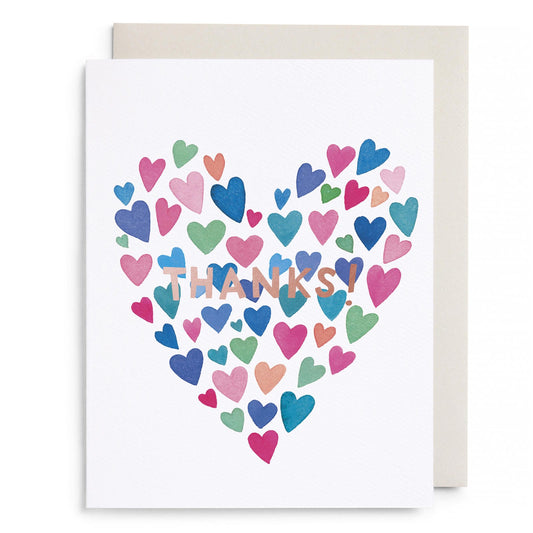 Many Hearts Thanks Greeting Card