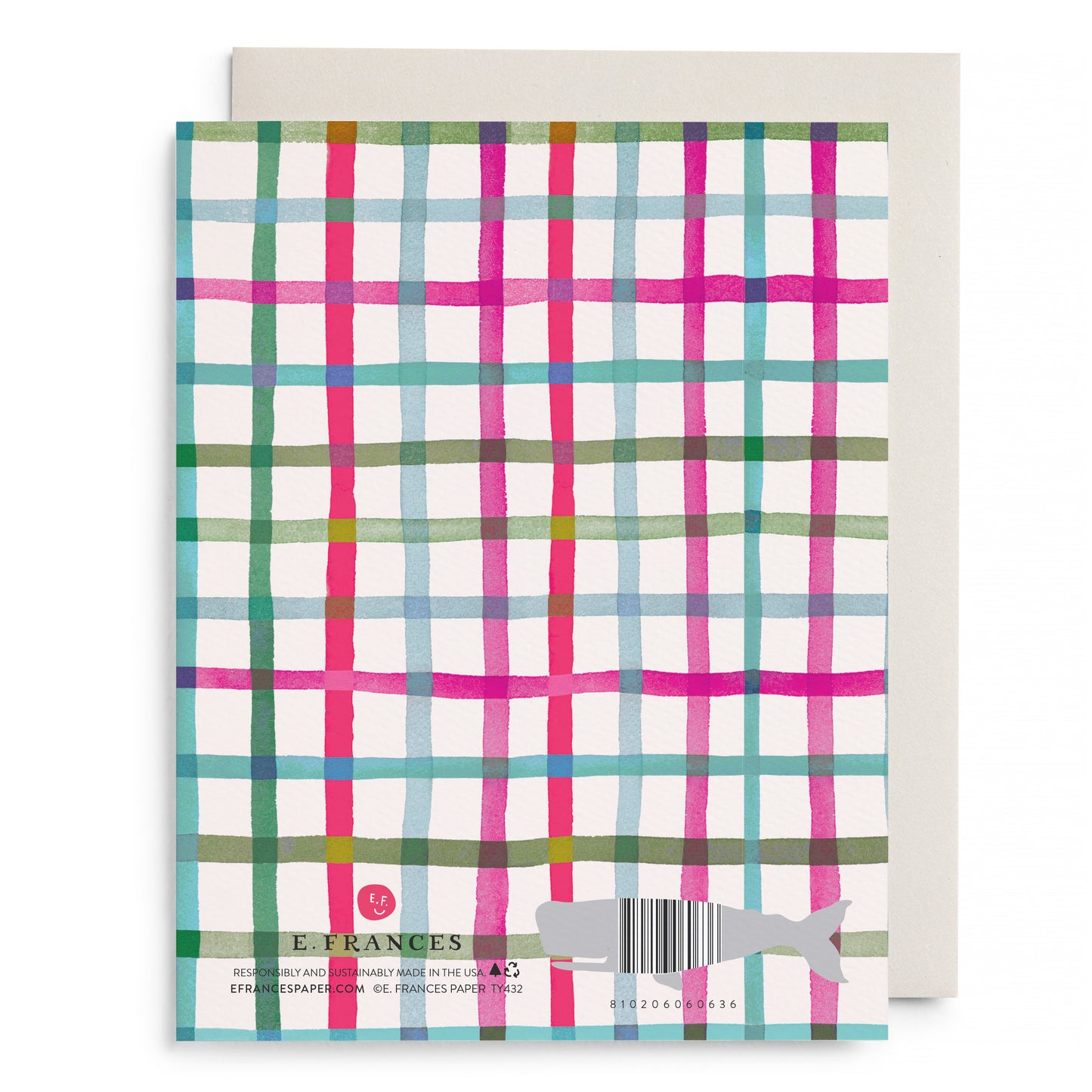 Happy Plaid Thank You Greeting Card