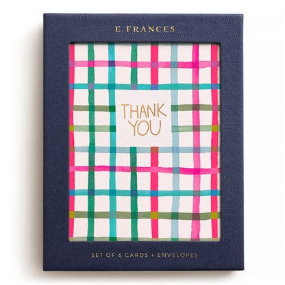 Happy Plaid Thank You Greeting Card