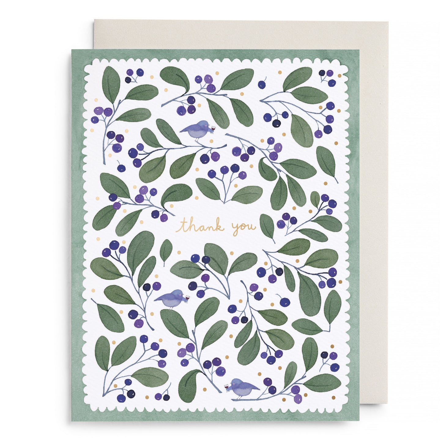 Chirps and Cheers Thank You Greeting Card