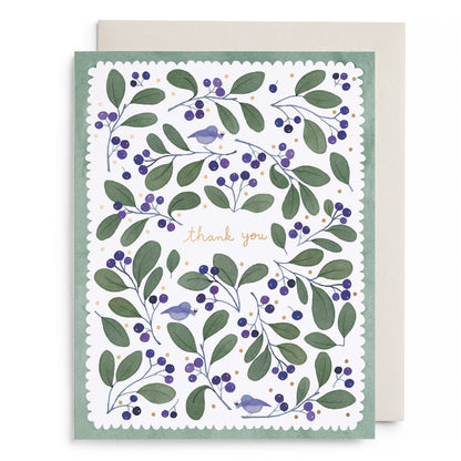 Chirps and Cheers Thank You Greeting Card