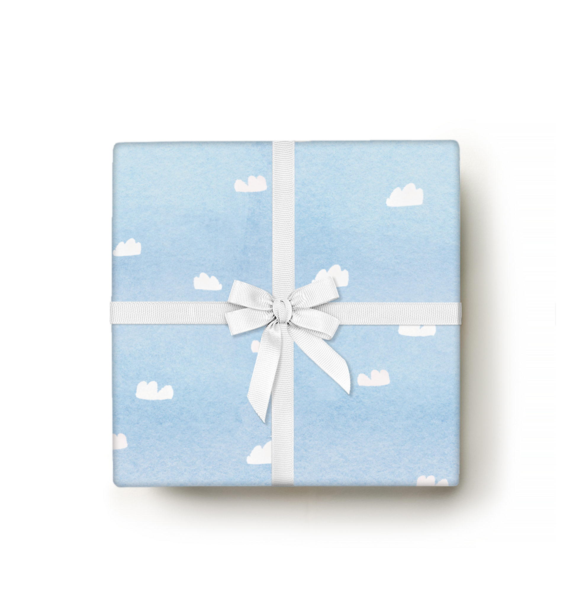 Navy Blue Floral Clouds Wrapping Paper – Designs by dVa