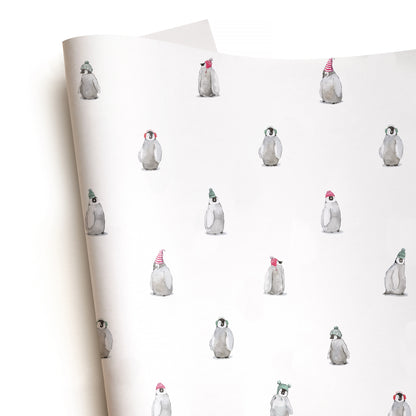 Winter Penguins Gift Wrap