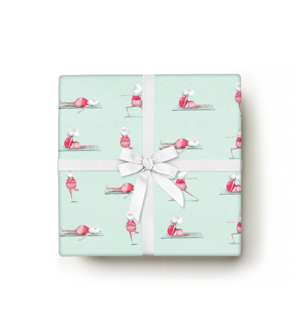 Yoga Santa Gift Wrap