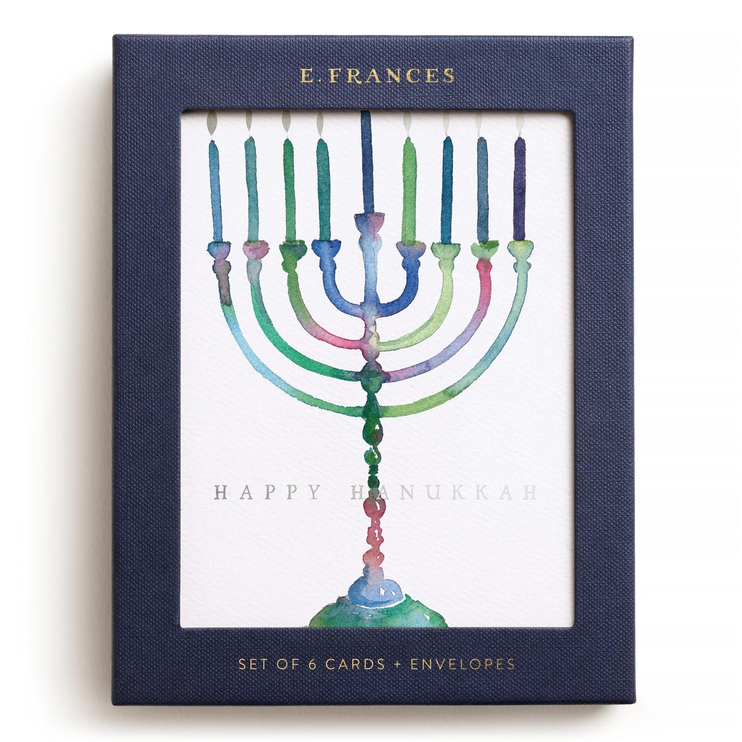 Colorful Menorah Holiday Card