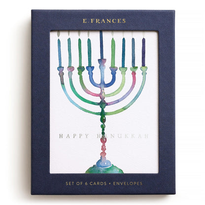 Colorful Menorah Holiday Card