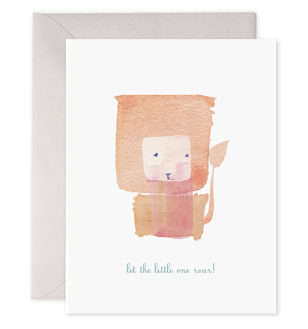 let the little one roar baby card for new baby lion baby lion tiger card