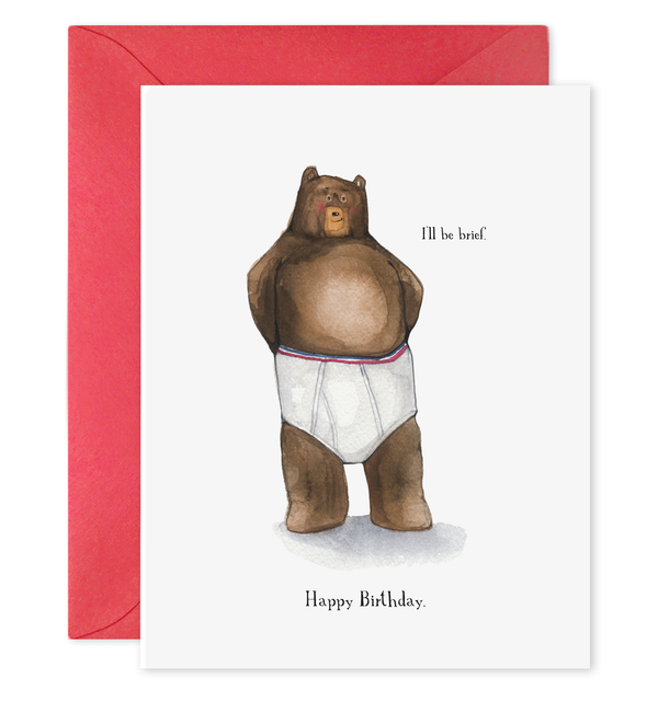i'll be brief bear happy birthday undies