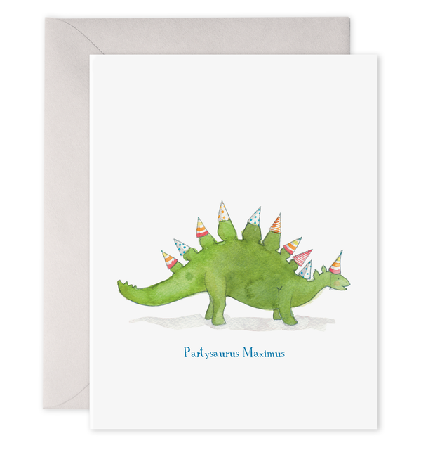 Dinosaur birthday card partysaurus maximus kids birthday card