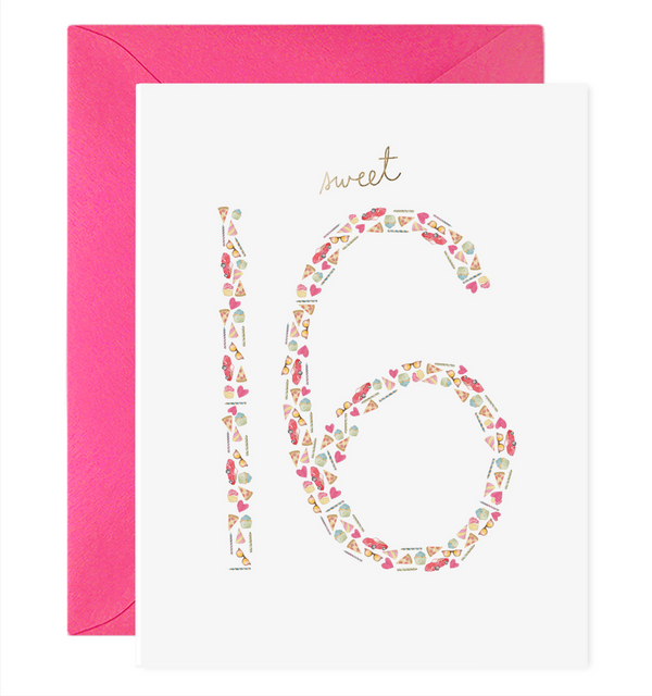 sweet 16 card for girl teen birthday sixteen 16th birthday card