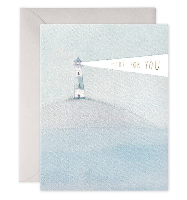 here for you lighthouse card thinking of you support encouragement get well sympathy condolence 