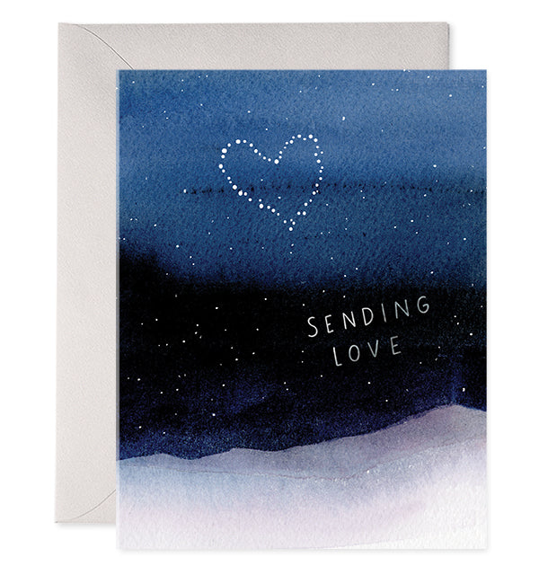night sky sending love card sympathy condolence encouragement missing you thinking of you support peace comfort card