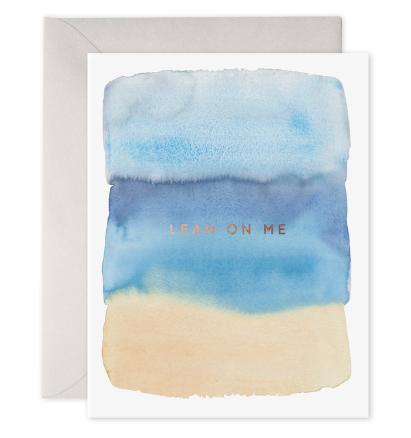 lean on me card watercolor support get well sympathy encouragement thinking of you condolence comfort support