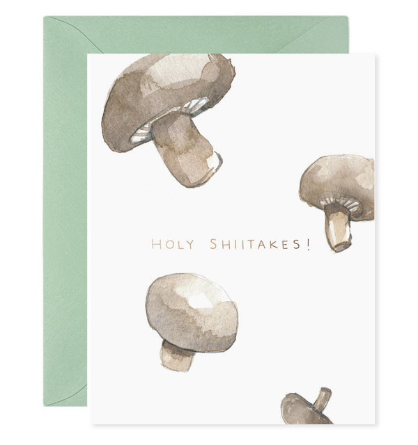 holy shitakes card congrats mushrooms shiitakes