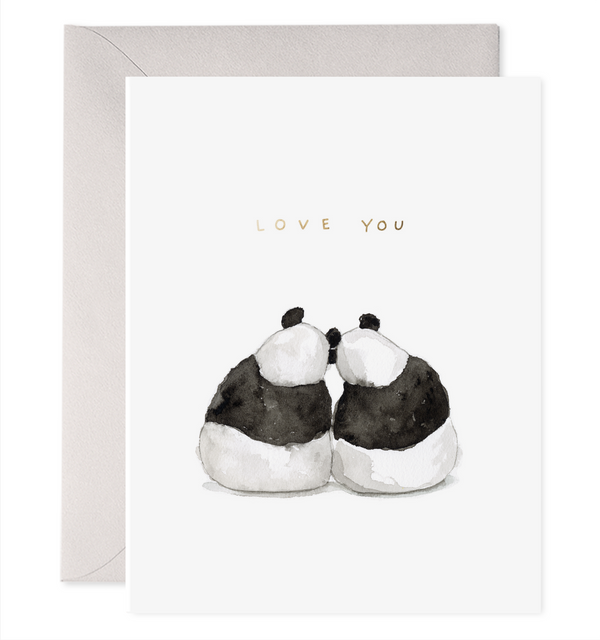 panda bear love you greeting card anniversary love partner