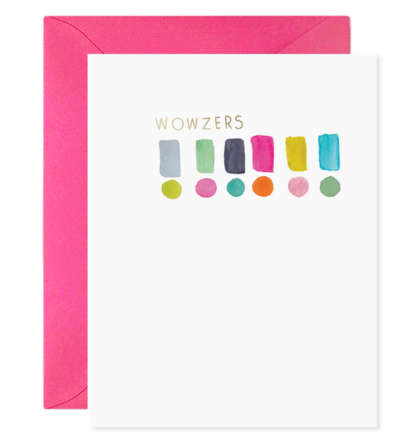 wowzers birthday congrats congratulations card exclamation points colorful graduation pregnancy job 