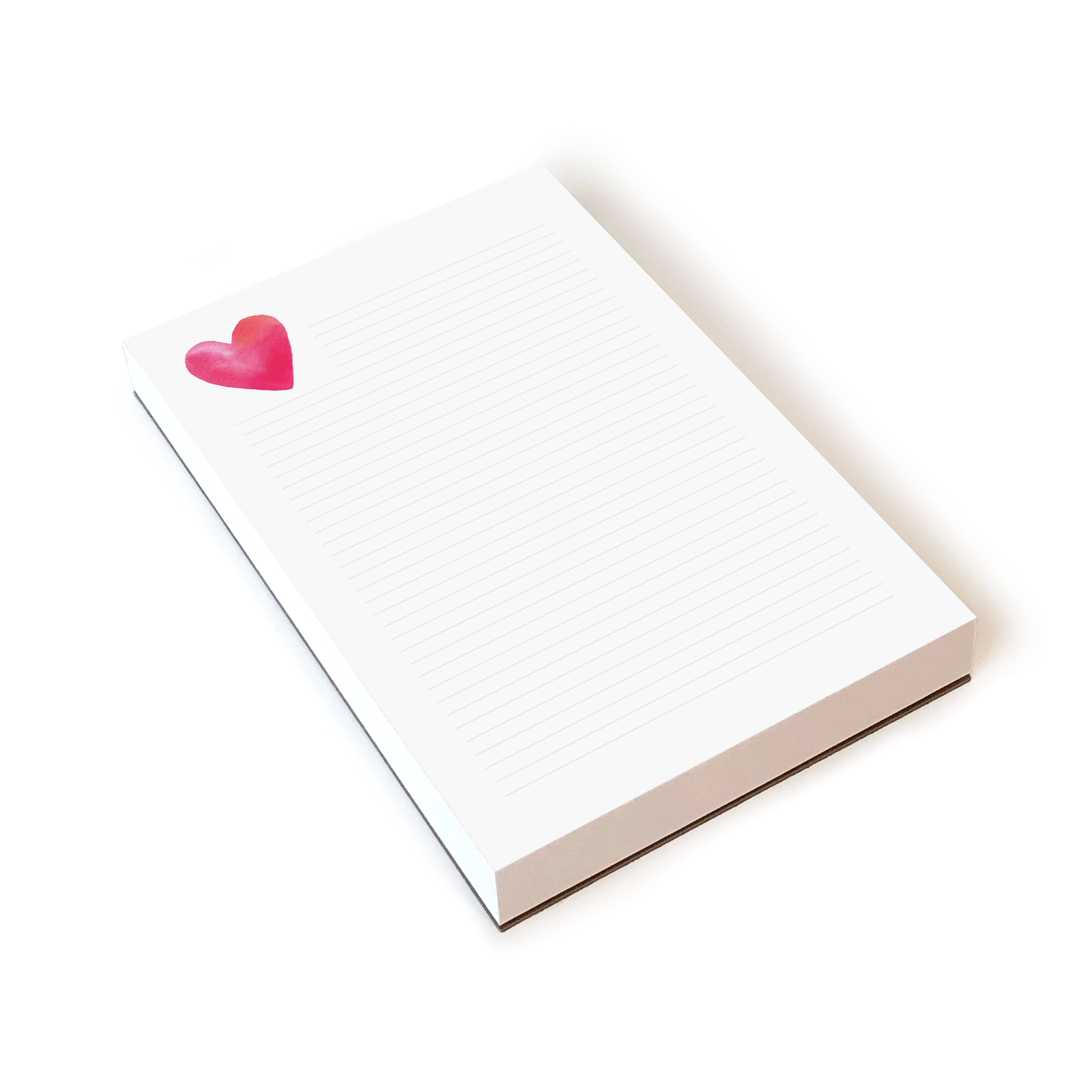heart lined notepad desk pad