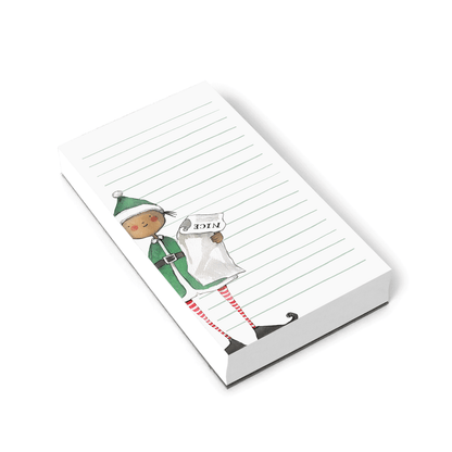 Naughty or Nice elf Notepad christmas list lined pad shopping gift list letter from santa note